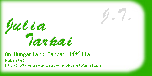 julia tarpai business card